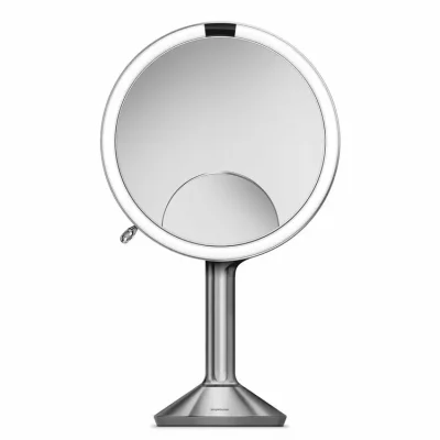 Simplehuman kosmētikas spogulis - grima spogulis ar LED apgaismojumu, matēts nerūsējošais tērauds ST3024