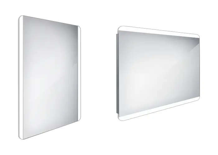 Nimco spogulis - spogulis ar LED apgaismojumu, 60x80 cm, alumīnijs ZP 17002