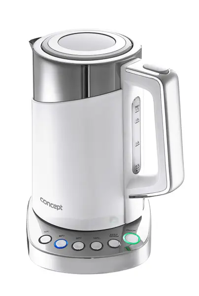 Concept - ūdenssildītājs, tilpums 1,7 l, ar temperatūras regulēšanu, 2200 W, balts rk3170