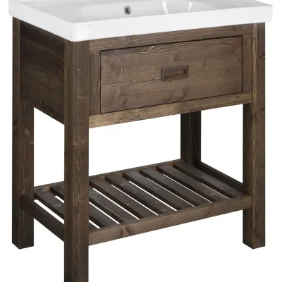 Sapho Brand - izlietnes skapītis 89x80x45 cm, 1 atvilktne, beicēta egle BA088S