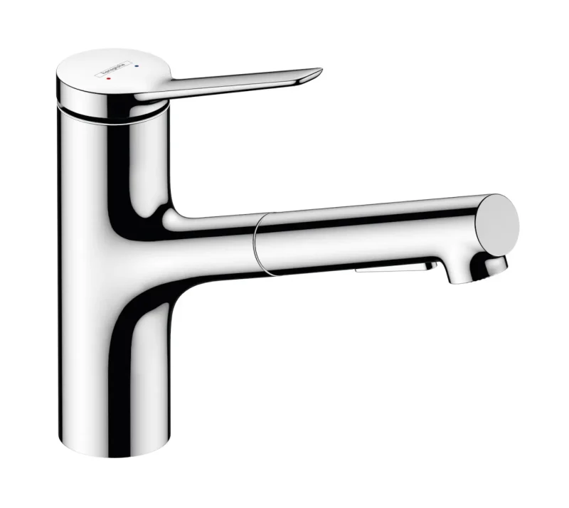 Hansgrohe Zesis M33 - virtuves izlietnes maisītājs 150, ar izvelkamu dušu, hroms 74800000