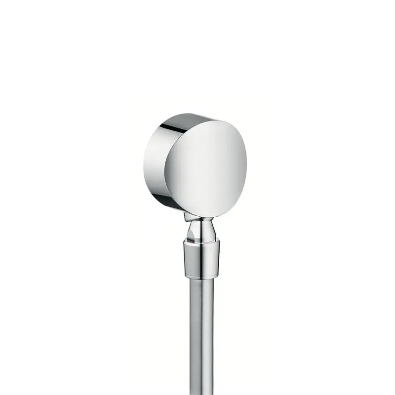 Hansgrohe pieslēguma līkumi - sienas pieslēguma elements Fixfit S ar pretplūsmas vārstu un lodveida šarnīru, hromēts 27506000