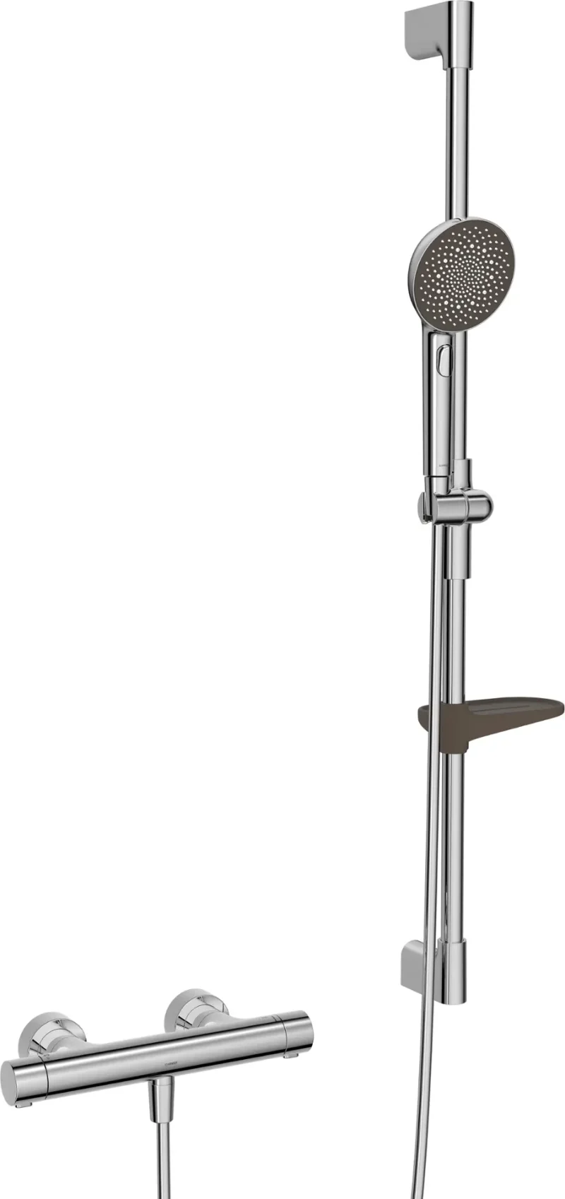Hansa Prisma - dušas komplekts ar termostatu, 3 strūklas režīmi, hroms 48130431