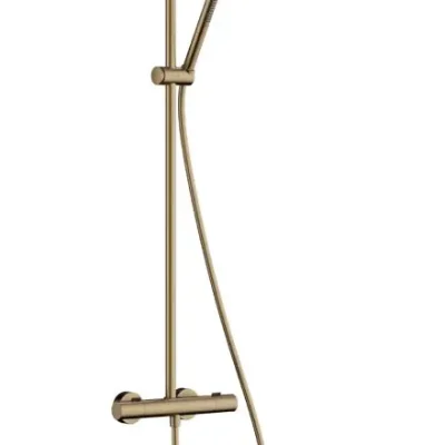Hansgrohe Pulsify S Puro - dušas komplekts ar termostatu, diametrs 26 cm, 1 strūkla, birstēta bronza 24222140