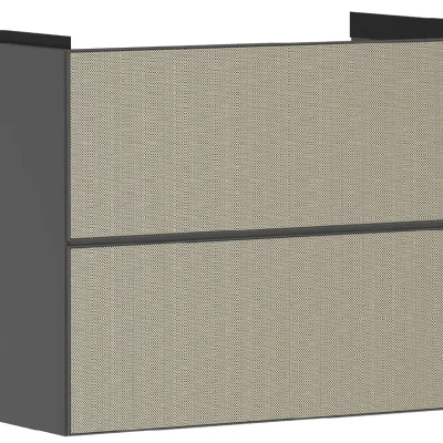 Hansgrohe Xevolos E - izlietnes apakšskapītis 78x58x48 cm, 2 atvilktnes, matēti pelēks/bronza 54180390