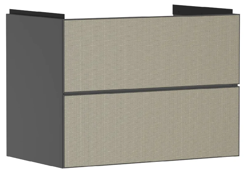 Hansgrohe Xevolos E - izlietnes apakšskapītis 78x58x48 cm, 2 atvilktnes, matēti pelēks/bronza 54180390