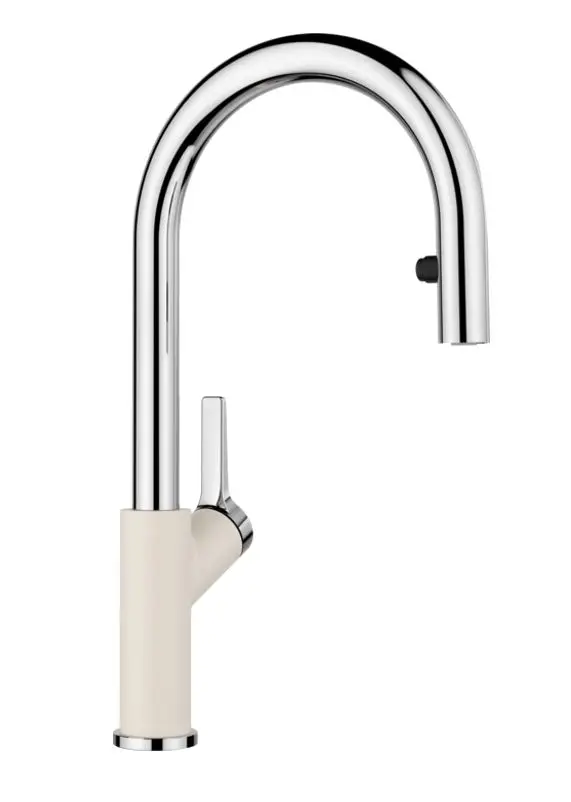Blanco Carena S - virtuves izlietnes maisītājs ar izvelkamu dušu, soft balts/hroms 526931