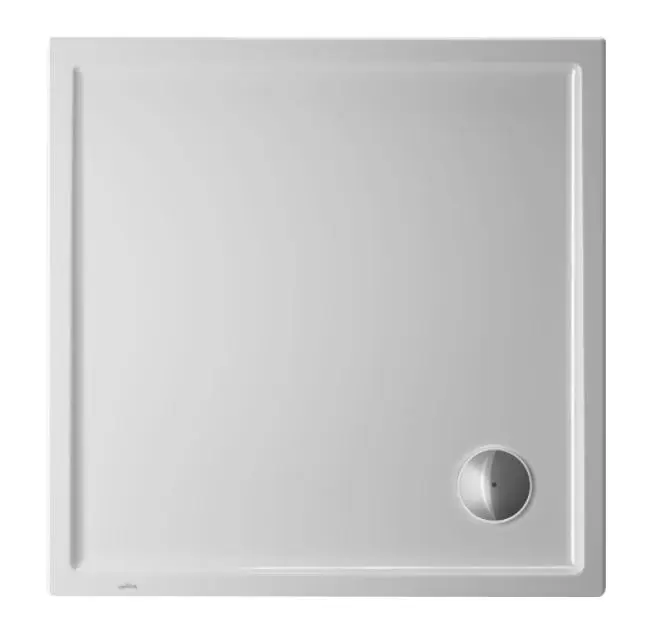 Duravit Starck Slimline - dušas paliktnis 100x100x5 cm, pretslīdes, balts 720116000000001