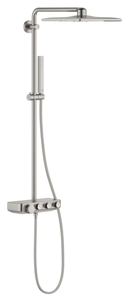 Grohe Euphoria SmartControl - dušas komplekts Cube 310 duo ar termostatu, 2 strūklām, SuperSteel 26508DC0