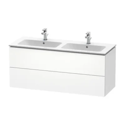 Duravit L-Cube - izlietnes skapītis 55x129x48 cm, 2 atvilktnes, balts matēts LC625801818