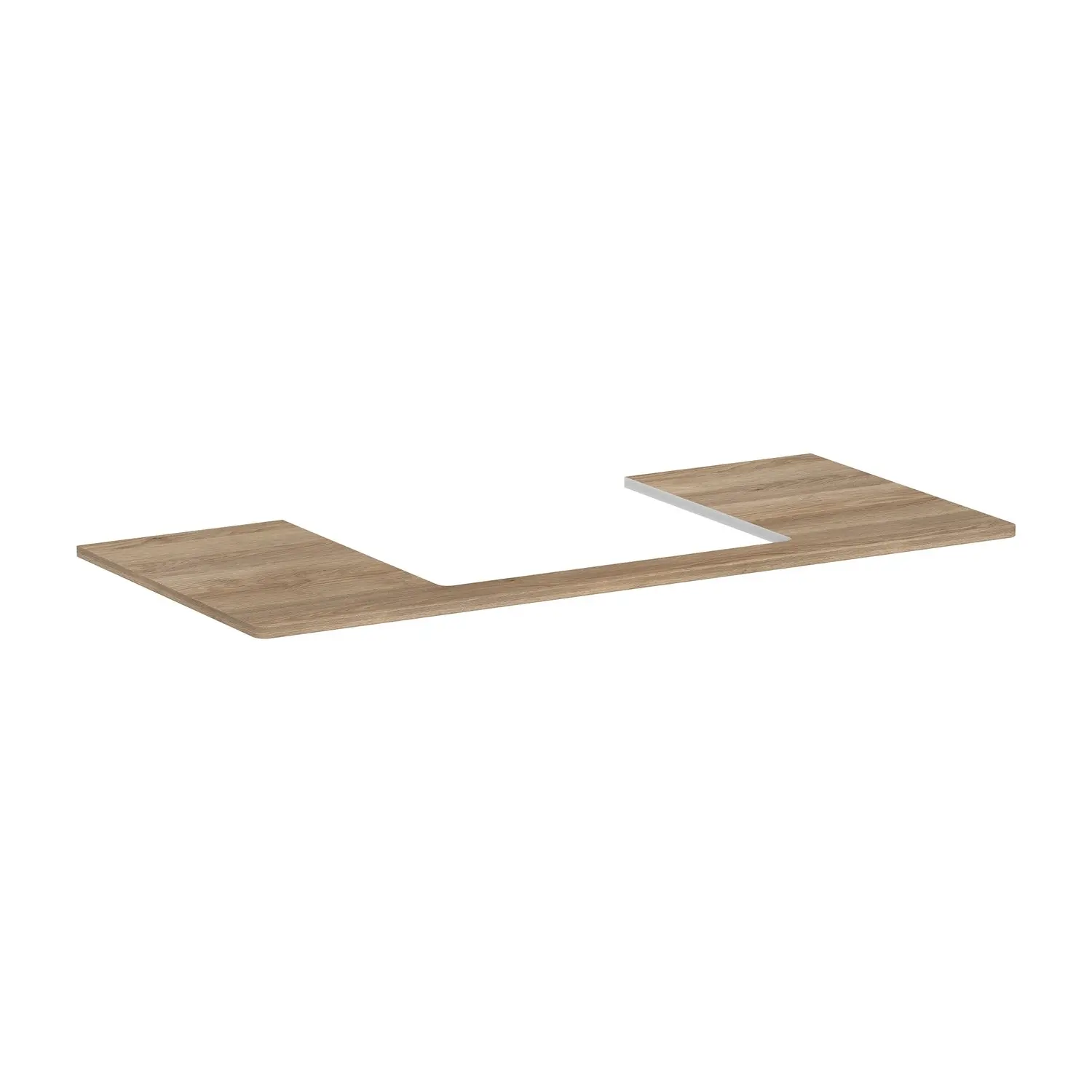 Hansgrohe Xelu Q - izlietnes virsma 118x55 cm, izgriezums vidū, dabīgs ozols 54111230