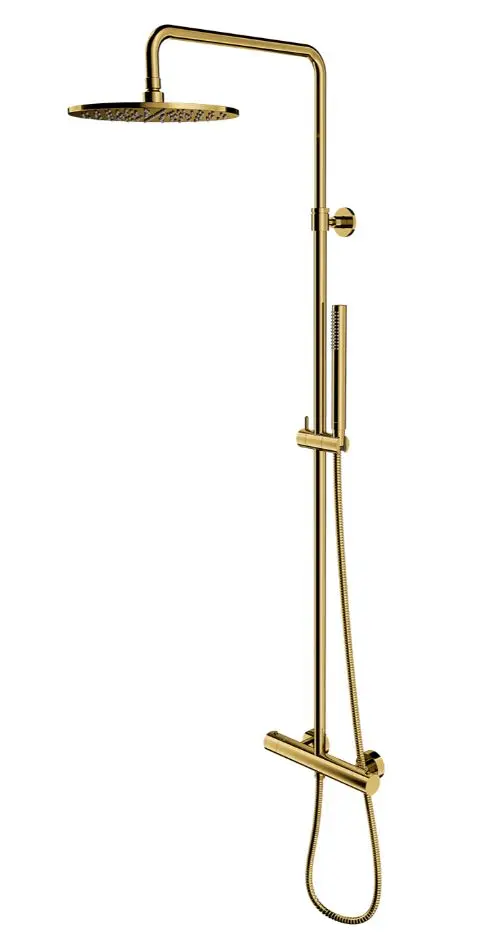 OMNIRES Y - dušas komplekts ar termostatu, diametrs 25 cm, zelts Y1244SUGL
