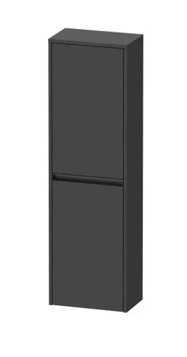 Duravit Ketho.2 - skapis 132x40x24 cm, 2 durvis, durvju eņģes kreisajā pusē, grafīta matēts K21319L49490000