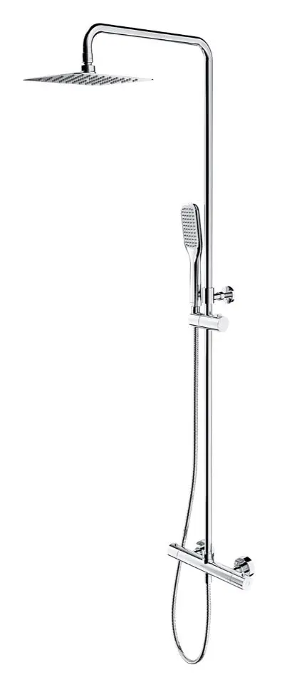 OMNIRES Y - dušas komplekts ar termostatu, 20x20 cm, hroms Y1244X/6/KCR