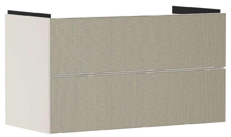 Hansgrohe Xevolos E - izlietnes apakšskapītis 98x58x48 cm, 2 atvilktnes, matēti bēšs/bronza 54182390