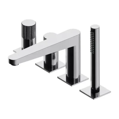 OMNIRES Contour - vannas malas maisītājs, 4 caurumu montāža, hroms CT8032CR