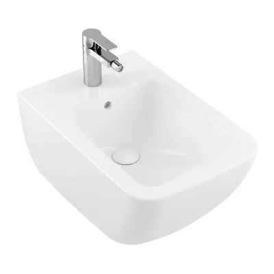 Villeroy & Boch Venticello - dušas WC, montāža pie sienas, ar 1 caurumu, Alpu balts 44110001