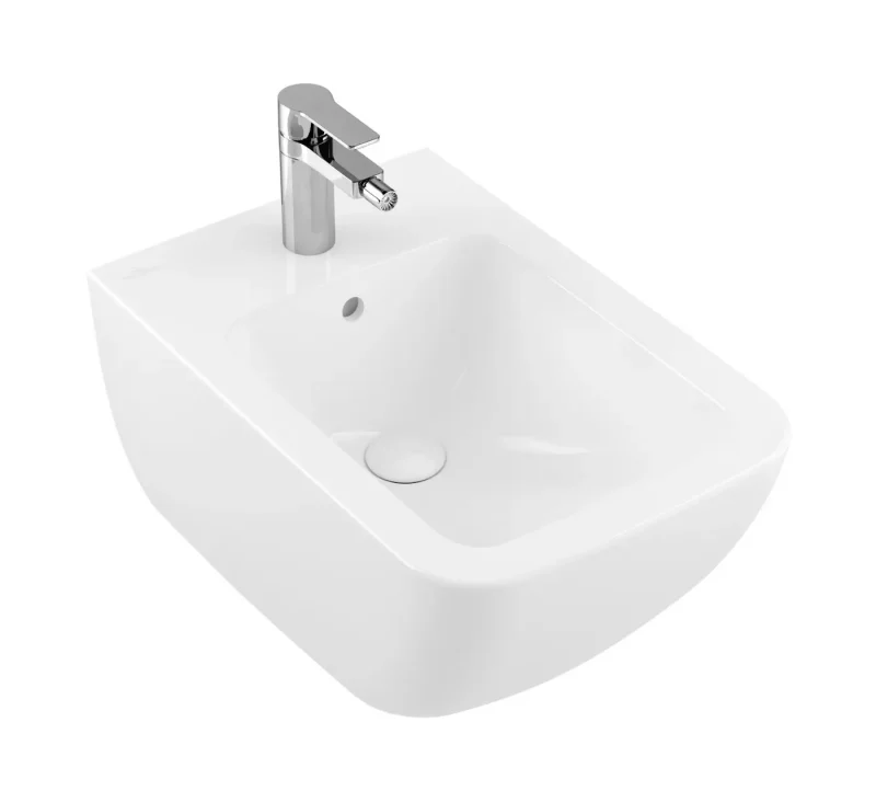 Villeroy & Boch Venticello - dušas WC, montāža pie sienas, ar 1 caurumu, CeramicPlus, Alpu balts 441100R1