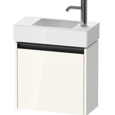 Duravit Ketho.2 - izlietnes skapītis 44x48x24 cm, ar 1 durvīm, eņģes kreisajā pusē, balts spīdīgs K25072L22220000