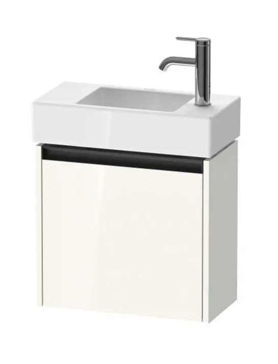 Duravit Ketho.2 - izlietnes skapītis 44x48x24 cm, ar 1 durvīm, eņģes kreisajā pusē, balts spīdīgs K25072L22220000