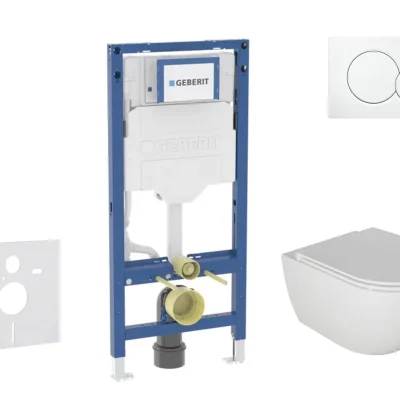Geberit Duofix - priekšsienas elementa komplekts, Oudee-WC ar Softclose sēdekli un Sigma01 vadības plati, alpu balts SANI11CA3113B