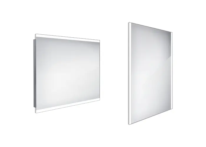 Nimco spogulis - spogulis ar LED apgaismojumu, 90x70 cm, alumīnijs ZP 12019