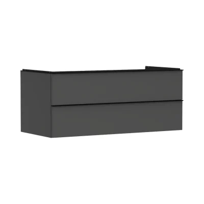 Hansgrohe Xelu Q - izlietnes apakšskapītis, 50x118x55 cm, 2 atvilktnes, matēti pelēks/melns matēts 54083670