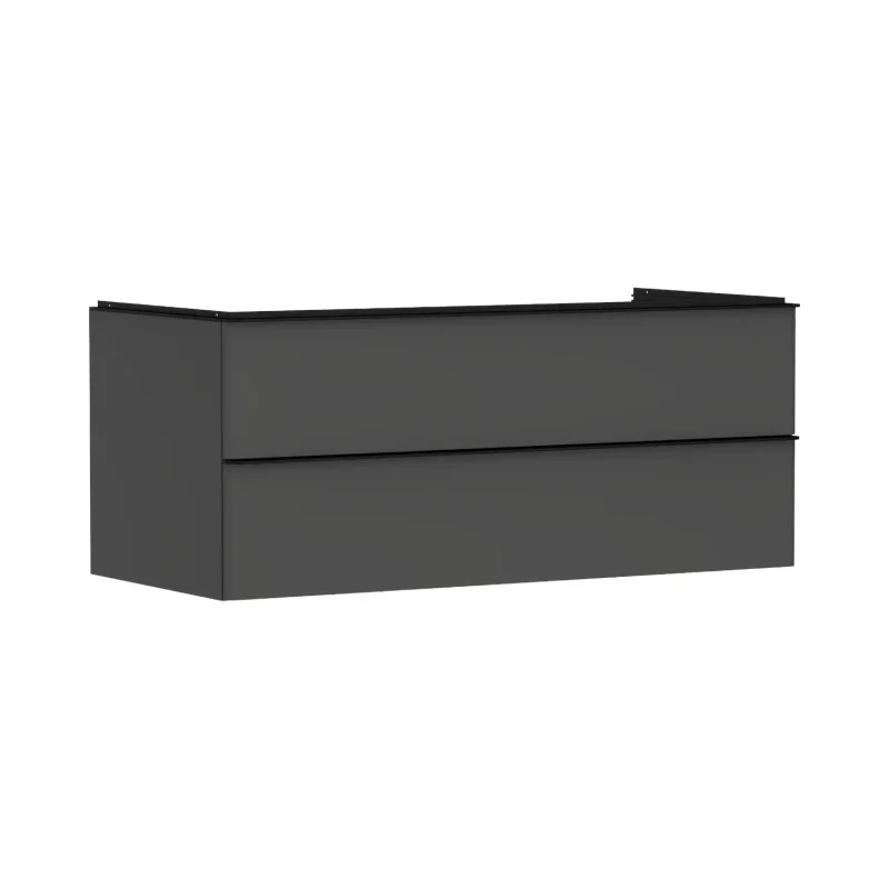Hansgrohe Xelu Q - izlietnes apakšskapītis, 50x118x55 cm, 2 atvilktnes, matēti pelēks/melns matēts 54083670