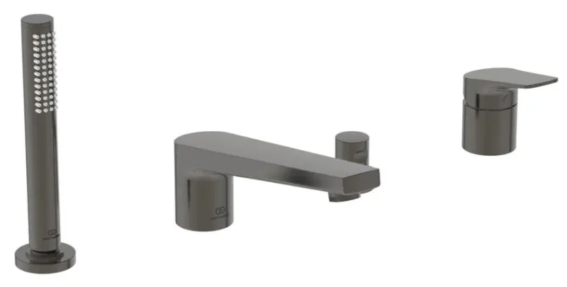 Ideal Standard La Dolce Vita - vannas malas maisītājs, 4 caurumu montāža, Magnetic Grey BD671A5