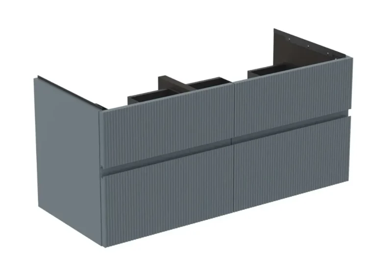 Ideal Standard Finesse - izlietnes skapītis 120x51x55 cm, 4 atvilktnes, Ribbed matēts Ashblue E3399UQ