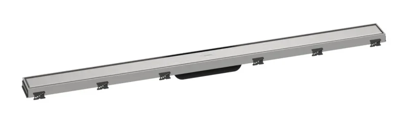 Hansgrohe RainDrain Match - dušas noteka 1000 ar nerūsējošā tērauda resti, ar augstumā regulējamu rāmi, matēts nerūsējošais tērauds 56041800