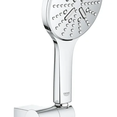 Grohe Rainshower SmartActive - sienas turētāja komplekts 130 9,5 l/min, 3 strūklas veidi, rokas dušas turētājs un dušas šļūtene, hroms 26580000