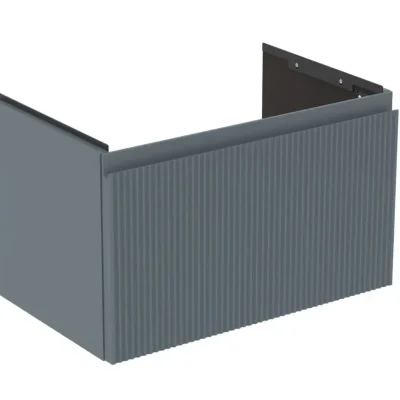 Ideal Standard Finesse - izlietnes skapītis, 60x38x37 cm, 1 atvilktne, rievots matēts pelnu zils E3376UQ