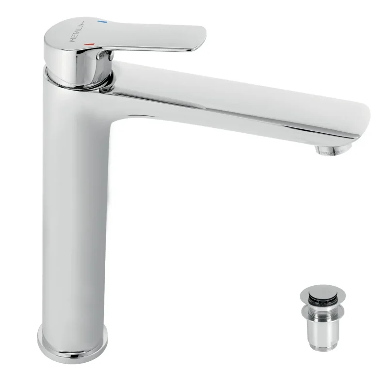 Novaservis Metalia 54 - izlietnes maisītājs ar ClickClack noteces komplektu, Eco, hroms 54503,0