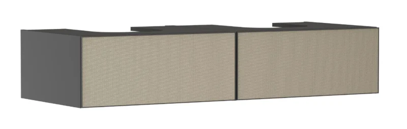Hansgrohe Xevolos E - izlietnes skapītis, 28x137x55 cm, 2 atvilktnes, pelēki matēts/bronza strukturēta 54318390