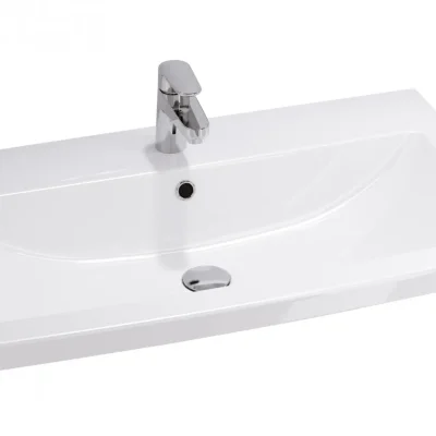 Cersanit Como - izlietne 80x45 cm, ar pārplūdi, jaucējkrāna atveri, balta K32-004-BOX