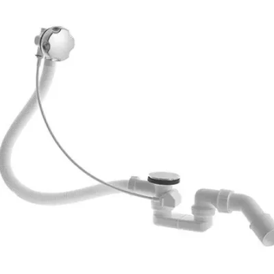 Duravit piederumi - noteces un pārplūdes komplekts ar Bowdena troses garumu 530 mm, hromēts 790225000001000