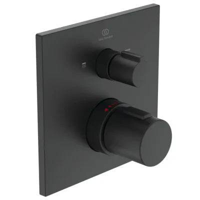 Ideal Standard CeraTherm - termostatisks zemapmetuma maisītājs C100 2 patērētājiem, melns A7523XG