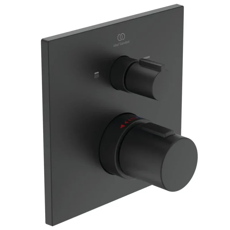 Ideal Standard CeraTherm - termostatisks zemapmetuma maisītājs C100 2 patērētājiem, melns A7523XG