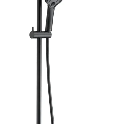 kielle Nefia - dušas sistēma ar termostatu, 24 cm, 3 strūklas veidi, matēti melns 20627014E