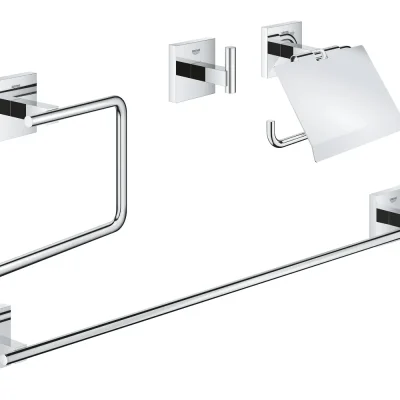 Grohe QuickFix Start Cube - Vannas istabas aksesuāru komplekts 4 in 1, hromēts 41115000