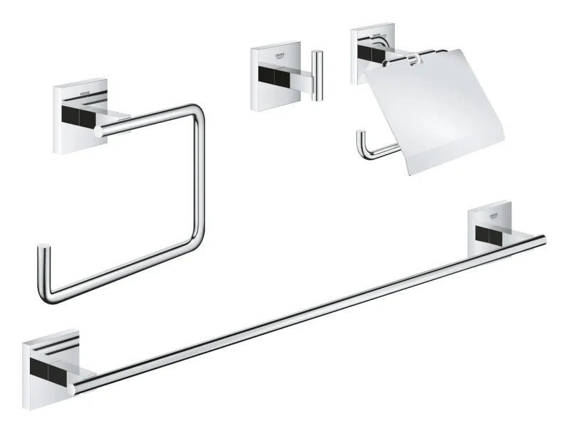 Grohe QuickFix Start Cube - Vannas istabas aksesuāru komplekts 4 in 1, hromēts 41115000