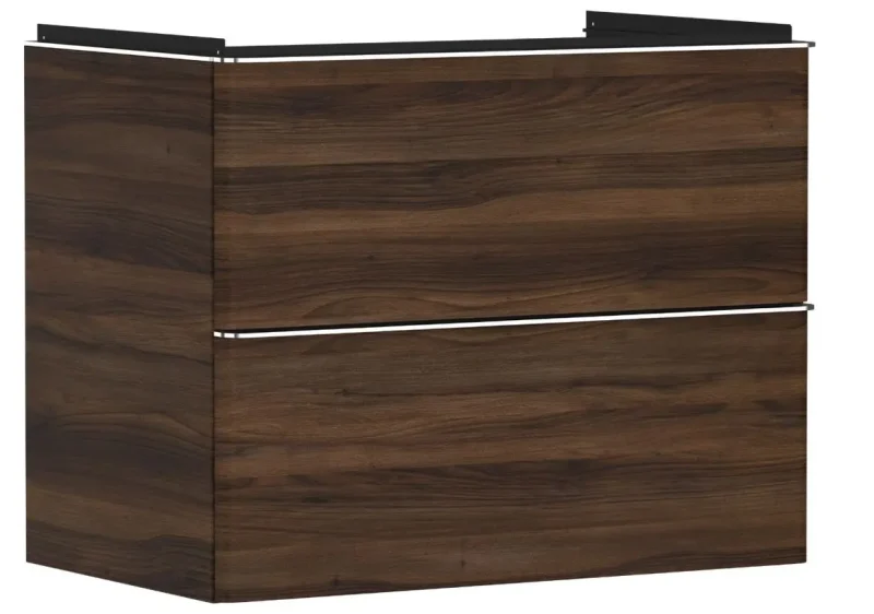 Hansgrohe Xelu Q - izlietnes apakšskapītis, 63x78x50 cm, 2 atvilktnes, tumšs valrieksts/hroms 54030000