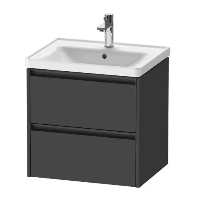 Duravit Ketho.2 - izlietnes apakšskapītis, 55x58x46 cm, 2 atvilktnes, grafīta matēts K25281049490000