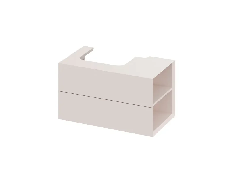 Ravak Lite - izlietnes skapītis 80x45x43 cm, 2 atvilktnes, Alabaster Pink X000001890