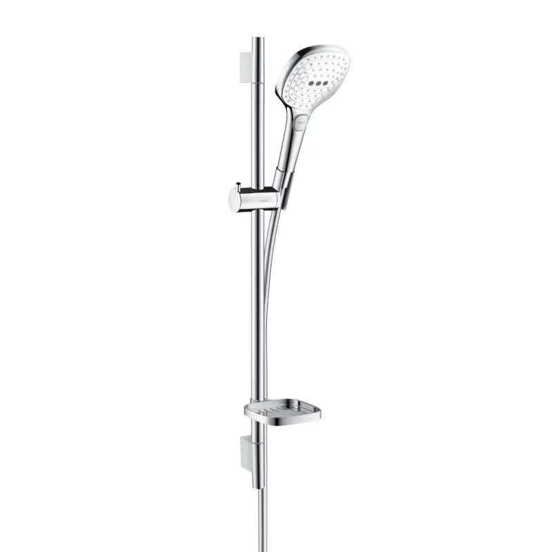 Hansgrohe Raindance Select E - dušas komplekts 120, EcoSmart 9l/min, 3 strūklas, balts / hromēts 26622400