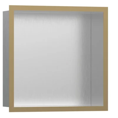 Hansgrohe XtraStoris Individual - sienas niša ar dizaina rāmi, 30x30x10 cm, birstēts nerūsējošais tērauds/birstēta bronza 56097140
