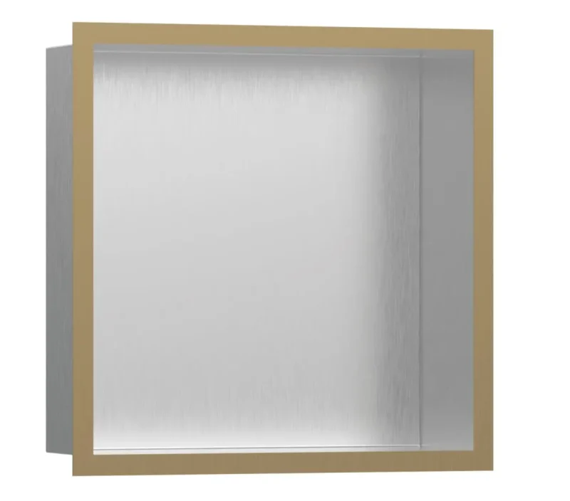 Hansgrohe XtraStoris Individual - sienas niša ar dizaina rāmi, 30x30x10 cm, birstēts nerūsējošais tērauds/birstēta bronza 56097140