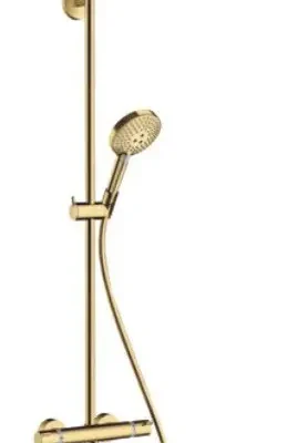 Hansgrohe Croma Select S - dušas kolonna Showerpipe 280 ar termostata maisītāju, pulēts zelts 26890990