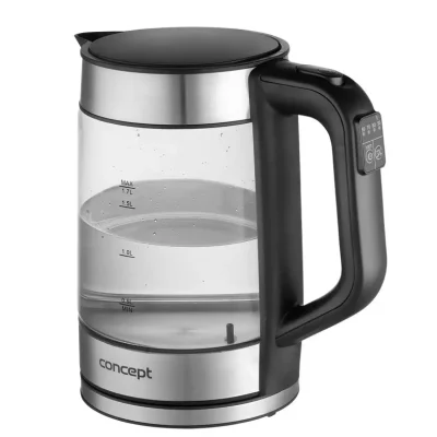 Concept - ūdenssildītājs, tilpums 1,7 l, ar temperatūras regulēšanu, 2200 W, melns/nerūsējošais tērauds rk4067